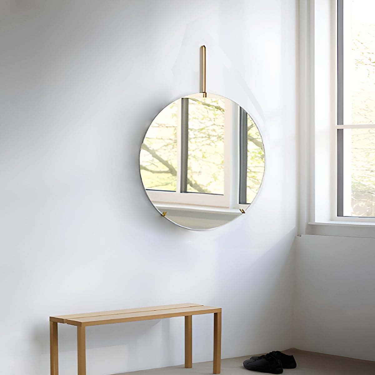 Amazon.co.jp: 【WNJAPAN】鏡 壁掛け ウォールミラー 丸 WALL MIRROR